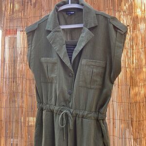 Fashion Nova Olive Green Utility Jumpsuit